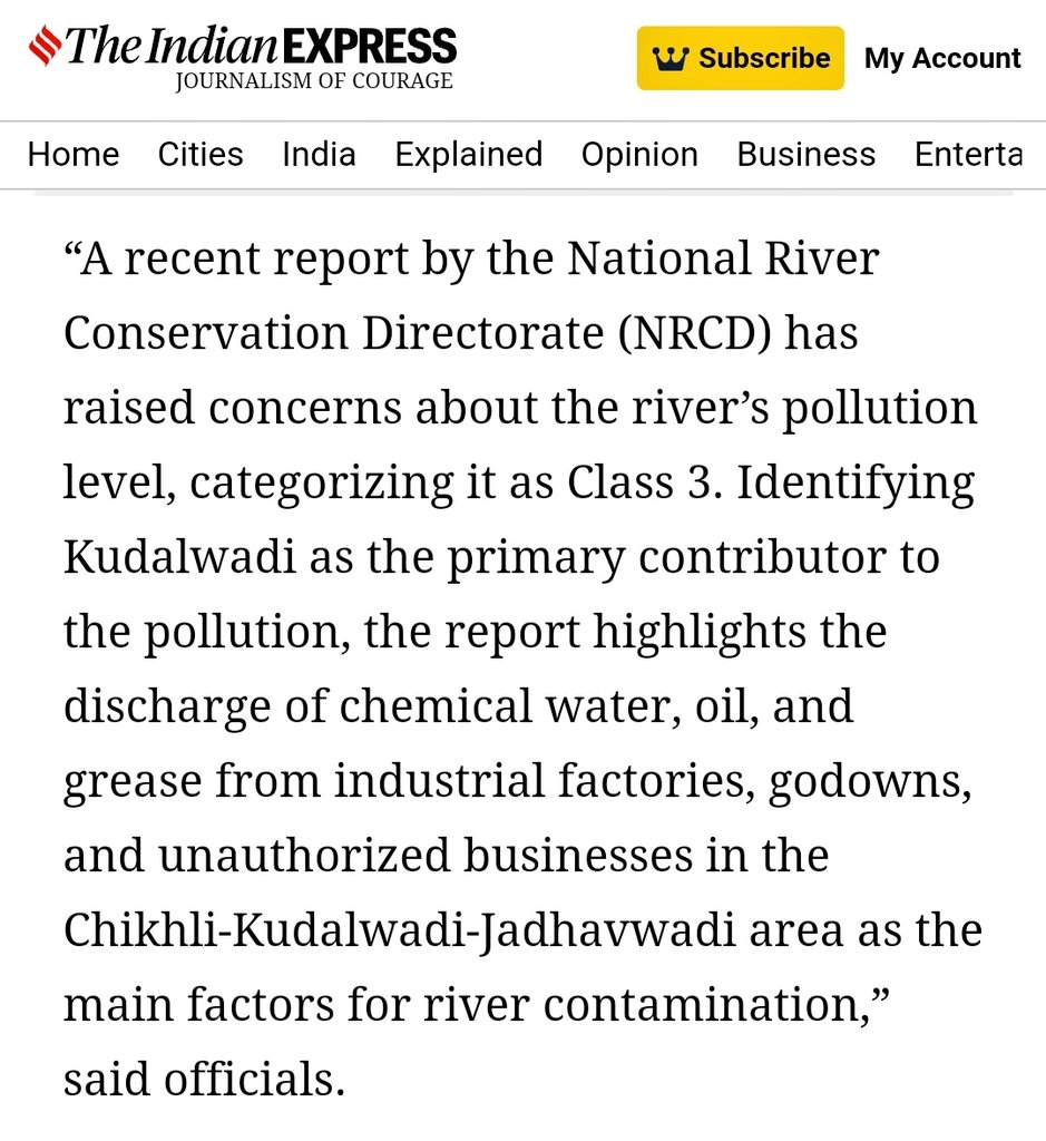 Effluent treatment plant at Kudalwadi to curb pollution of #Indrayani in response to directives from the @NGTribunal @mpcb_official @PMCPune initiates action but what action against those industries polluting the river ? @PuneRivers @CMOMaharashtra indianexpress.com/article/cities…