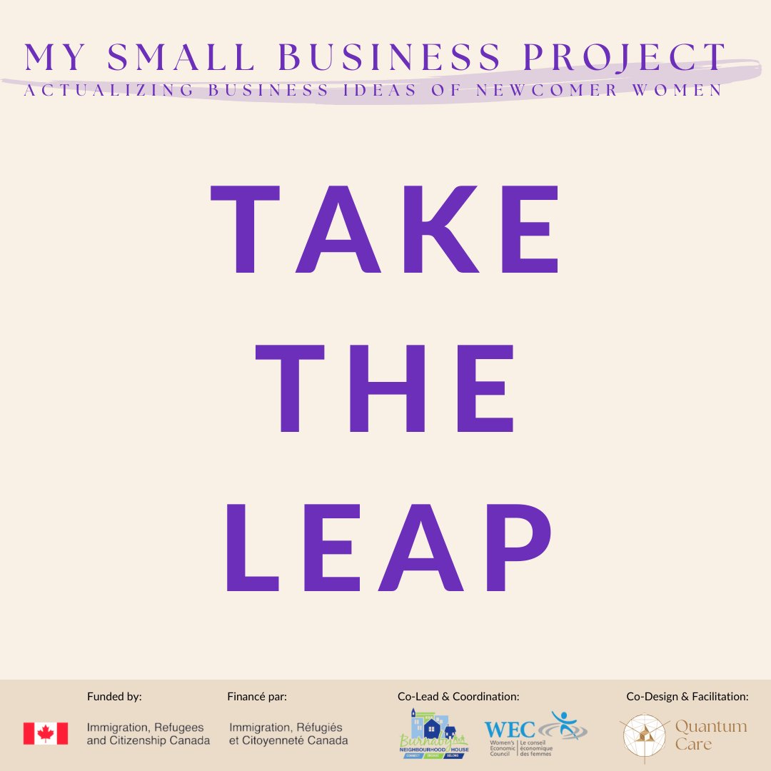 QuantumCareCa's tweet photo. 🌹💫 Contact the highlighted businesses &amp; show your support!

MSBP is a work of collaboration!
🤍 Funder: @CitImmCanada
🛤️ Co-Led &amp; Coordination: @SBurnabyNH, @northbnh and @WEC_Canada
🧬 Co-Design &amp; Facilitation: @QuantumCareCa

#Leap #Entrepreneur #Newcomer #Women #Canada 🕊😎 https://t.co/dUgmzGutvv
