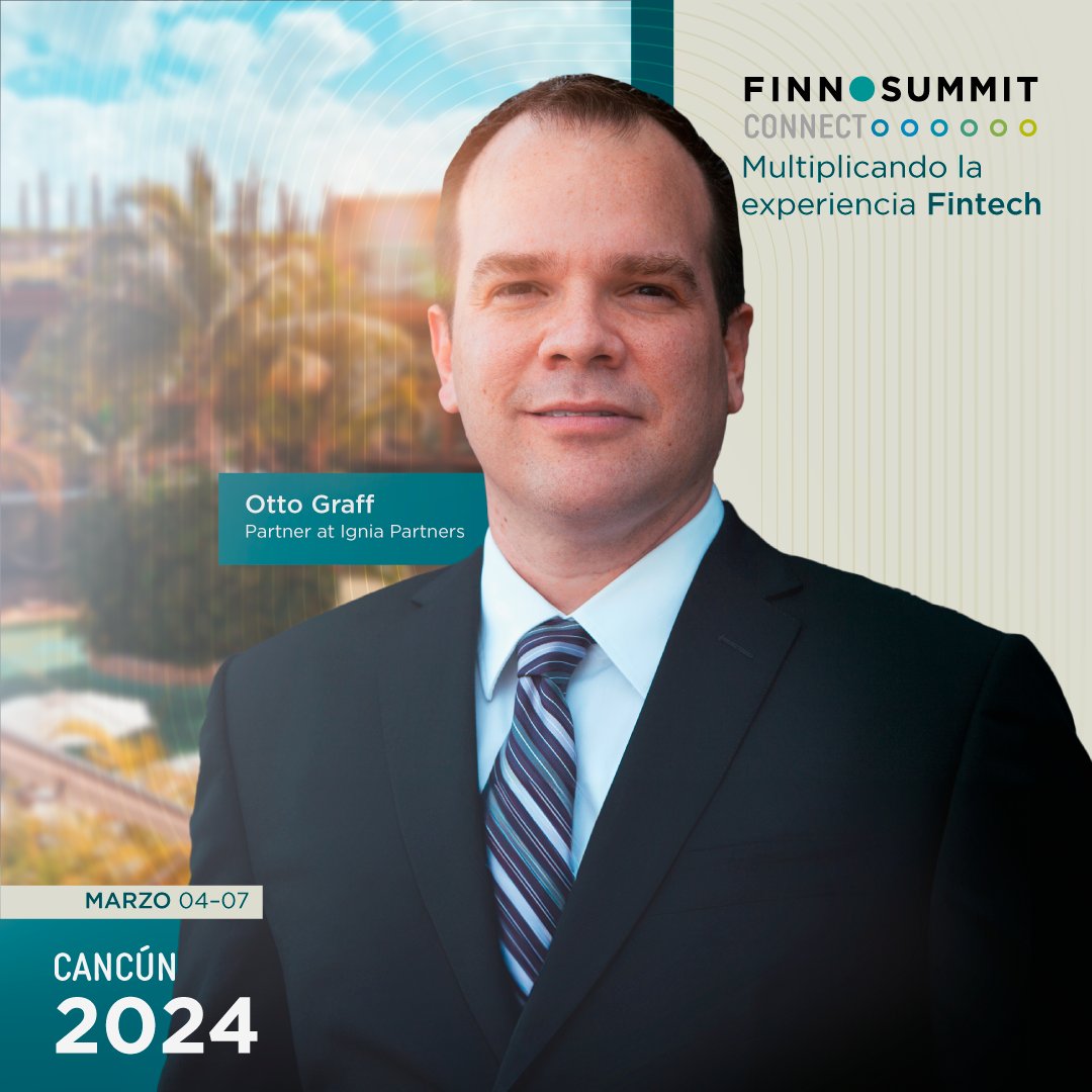 FINNOSUMMIT (@finnosummit) on Twitter photo <a href="/ottograff/">Otto Graff</a>, Partner at <a href="/IGNIA_Fund/">IGNIA Partners</a> es experto en evaluación, estructuración y ejecución de inversiones, due diligence y facilitación de procesos de salida.
Conéctate con líderes del ecosistema del 4 al 7 de marzo en Cancún.
👉bit.ly/3u5zwF9
#FINNOSUMMIT <a href="/ottograff/">Otto Graff</a>, Partner at <a href="/IGNIA_Fund/">IGNIA Partners</a> es experto en evaluación, estructuración y ejecución de inversiones, due diligence y facilitación de procesos de salida.
Conéctate con líderes del ecosistema del 4 al 7 de marzo en Cancún.
👉bit.ly/3u5zwF9
#FINNOSUMMIT