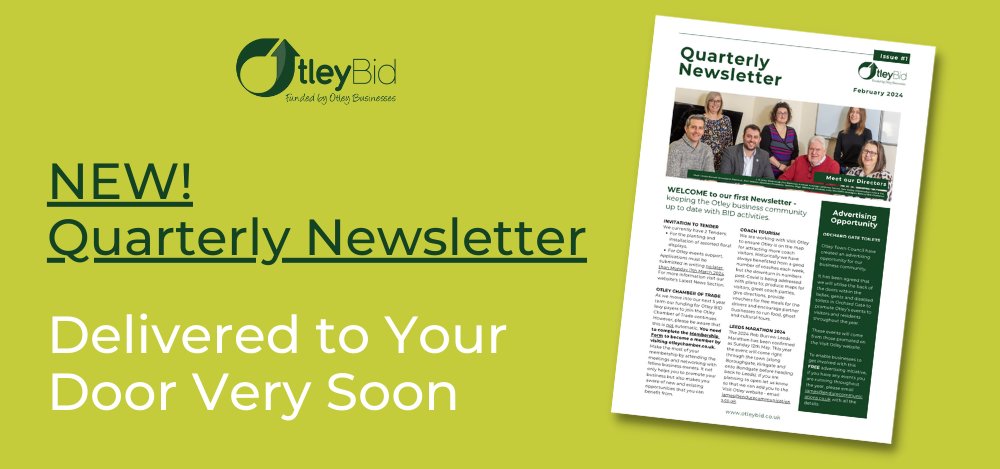 Look out for our 'NEW' Quarterly Newsletter which will be delivered to your business by one of our Directors, Champions or Street Reps over the next week or so. We hope you enjoy reading it!