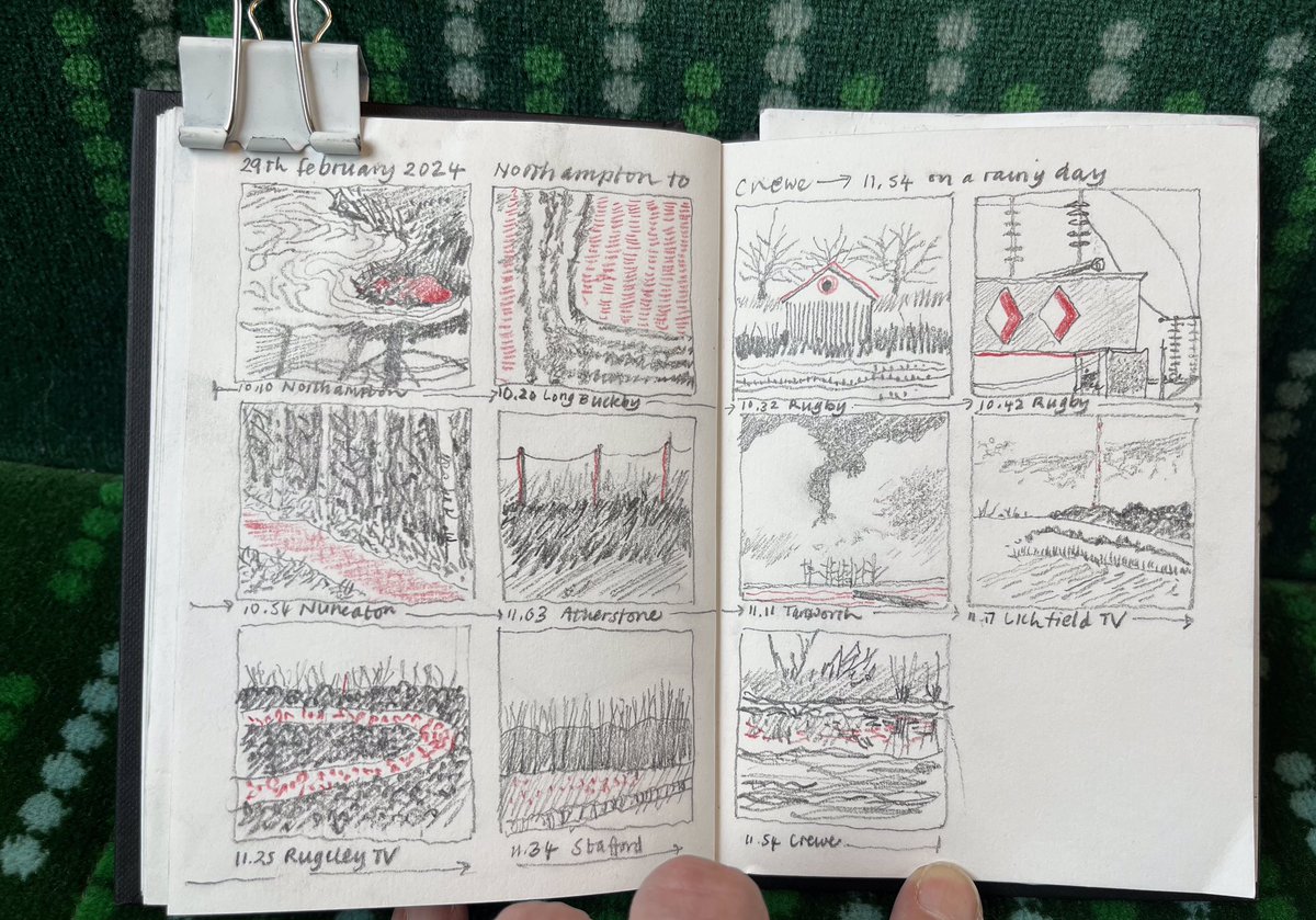 #northampton to #crewe by train @LNRailway today #urbansketching