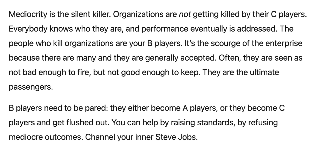 businessbarista's tweet photo. Frank Slootman really is the business version of a Navy Seal. 

And when a CEOs retirement prompts a $17 billion loss in market cap, it's worth understanding. 

I reread his original 2018 Amp It Up essay &amp; these were my favorite passages: https://t.co/nvgtwqux63