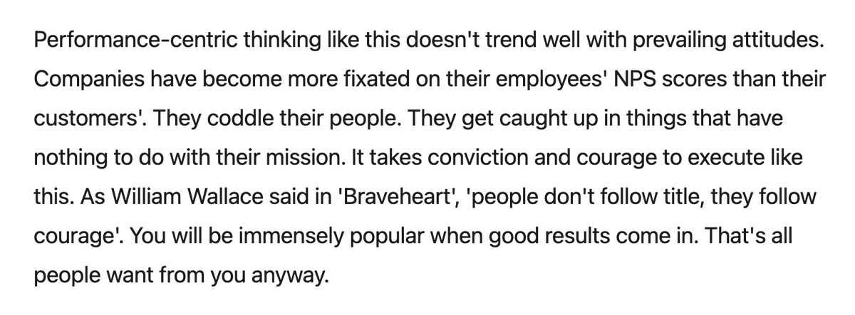 businessbarista's tweet photo. Frank Slootman really is the business version of a Navy Seal. 

And when a CEOs retirement prompts a $17 billion loss in market cap, it's worth understanding. 

I reread his original 2018 Amp It Up essay &amp; these were my favorite passages: https://t.co/nvgtwqux63