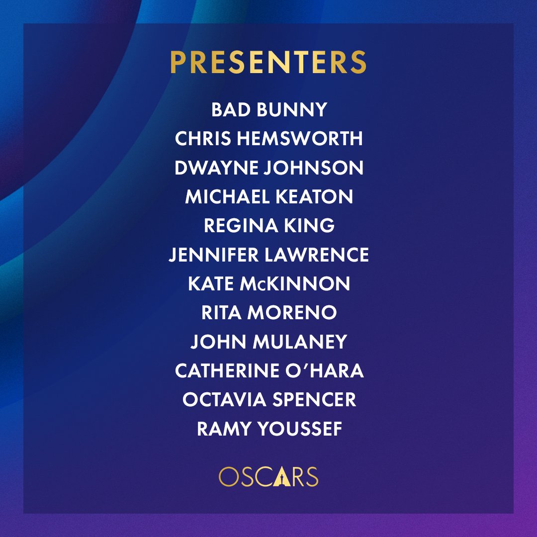 Meet your second slate of presenters for the 96th Oscars. Tune into ABC to watch the Oscars LIVE on Sunday, March 10th at a new time, 7e/4p! #Oscars