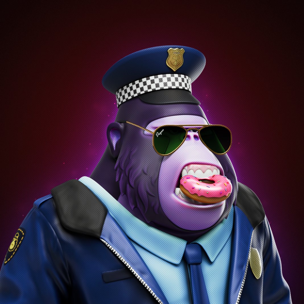 I heard we needed more security to protect the blockchain. #SOL police on duty. #NewProfilePic #apesstrongertogether