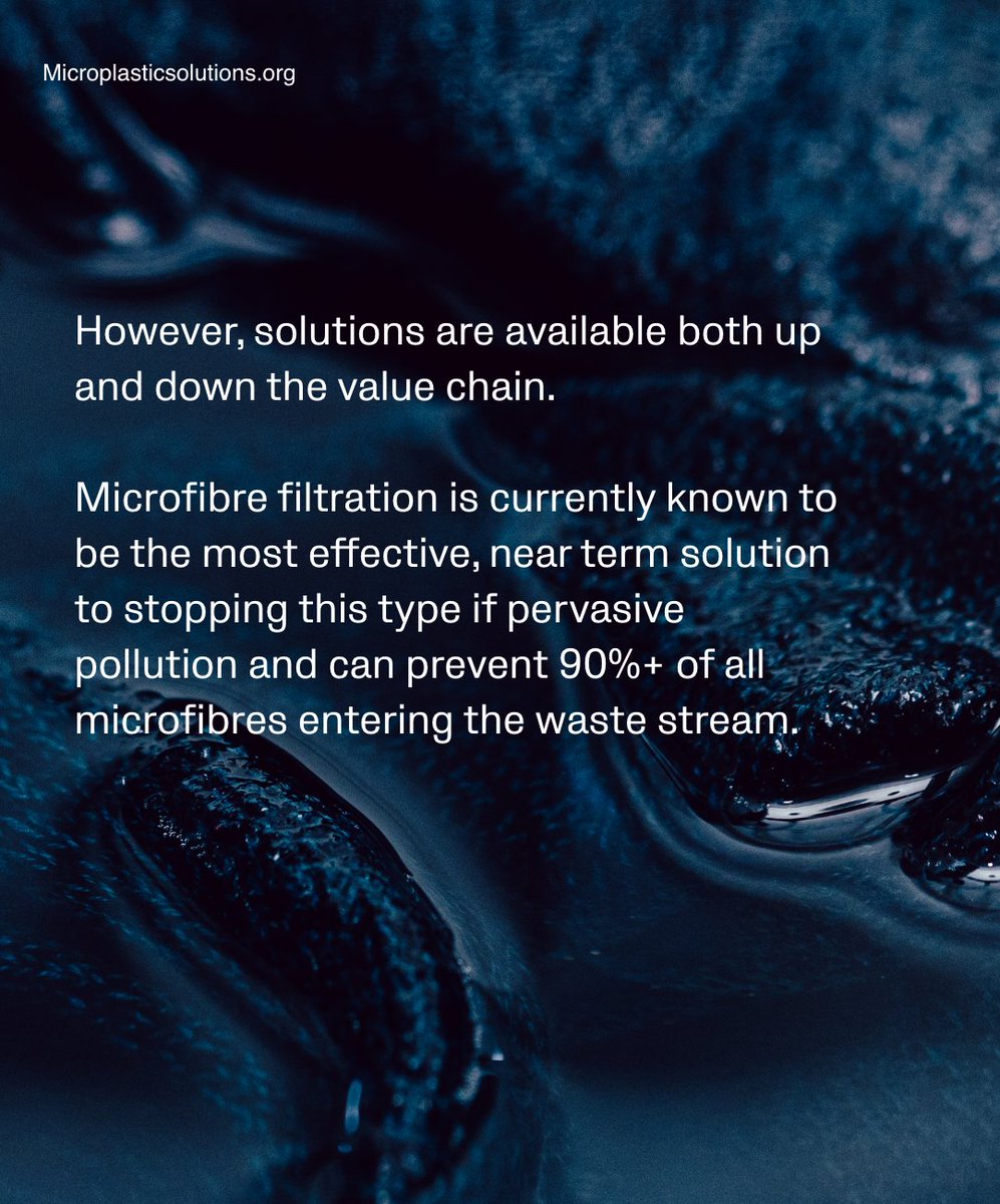 XerosTech's tweet photo. Microfibres shed from laundry account for 35% of all primary #microplastics in our oceans and continue to pollute our waters day by day. Many solutions are in development but filtration technologies are proven to be extremely effective and are both available and scalable today. https://t.co/PiYRSxXW5V