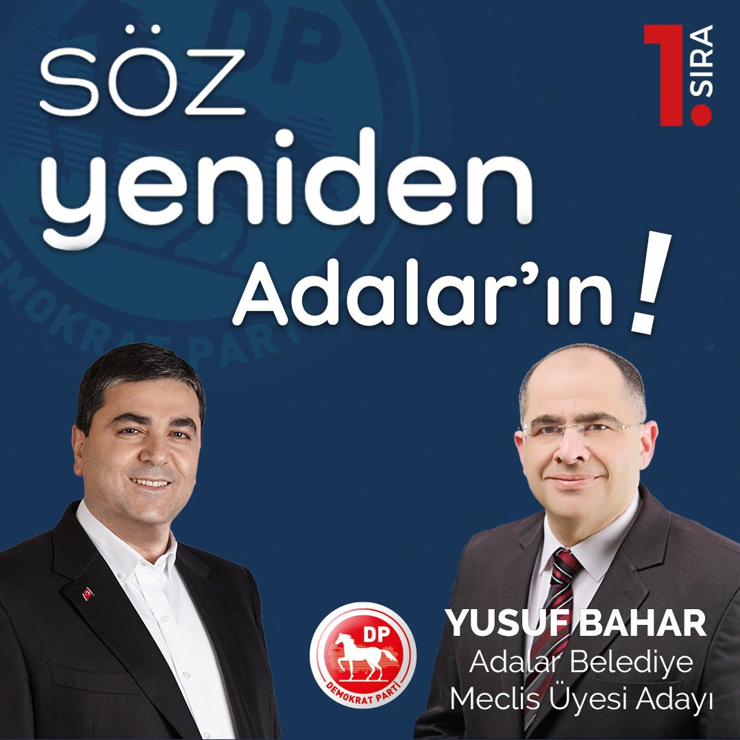 Geçmişin güzelliklerini ve özlemini bitirmek için söz yeniden Adalar’ın dedik. Liyakata önem veren kadrolar ile Adalarımızın, gençlerimiz için cazibe merkezi olacağına söz veriyoruz. #gültekinuysal #aliserdareriş #demokratparti