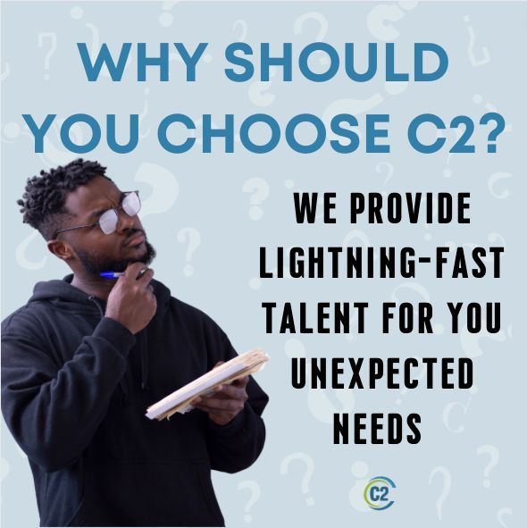 C2MKE's tweet image. Are you feeling the pressure of unexpected spikes in workload or sudden gaps in your workforce? Look no further than C2 for your immediate staffing needs. 
 Connect with us today ➡️ buff.ly/41OYUeZ

 #C2mke #FlexibleSolutions #AdaptableWorkforce #StaffingSolutions