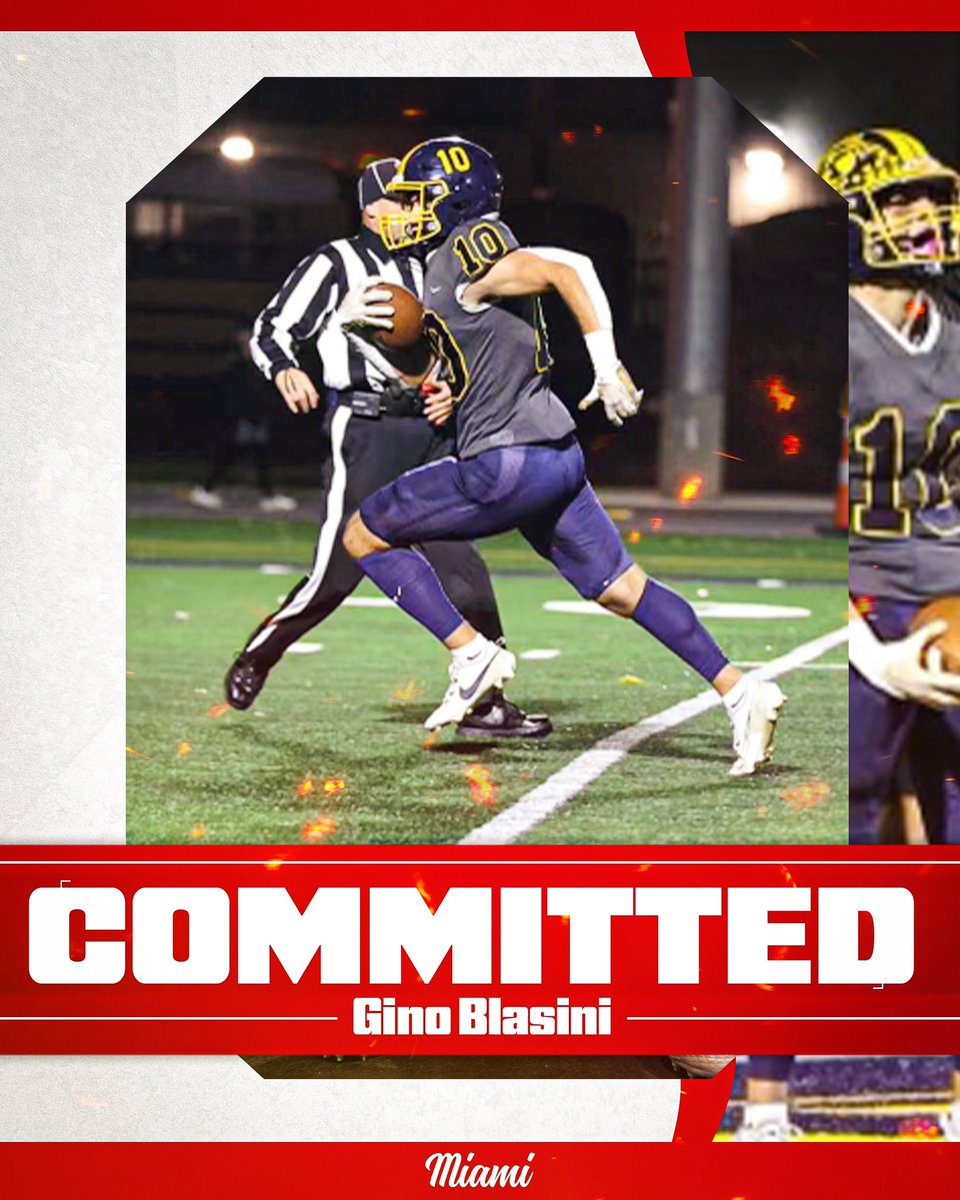 I am very honored to say that I will be continuing my Academic and Athletic career at Miami University…🔴⚪️🦅