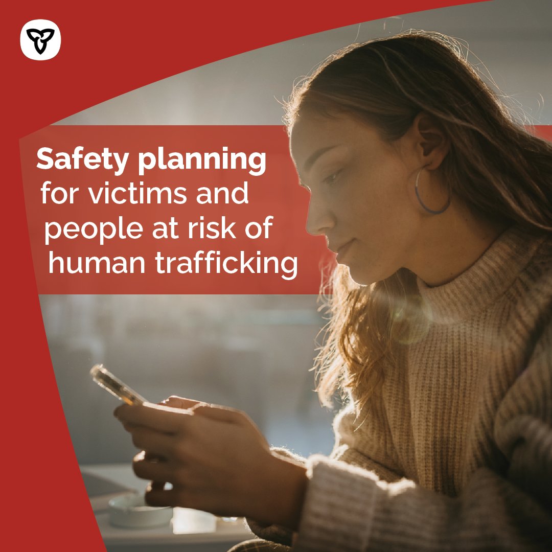 Safety planning is intended to help victims and survivors, or people who may be at risk of #humantrafficking, stay as safe as possible. Staying in touch with a trusted person can help you avoid harm. @thecanadiancntr can also help. Visit: canadianhumantraffickinghotline.ca/safety-planing/