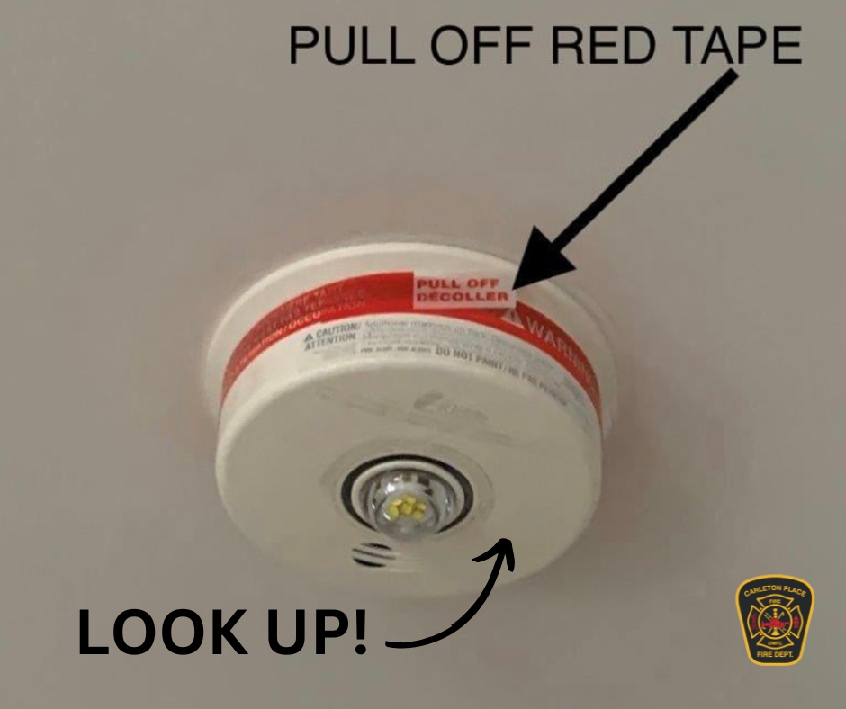If you live in a brand-new home check your Smoke/Strobe Alarms to ensure the red protective tape has been removed. These alarms come with a protective tape to prevent construction dust from damaging the device. ^ma  nfpa.org/Education-and-…