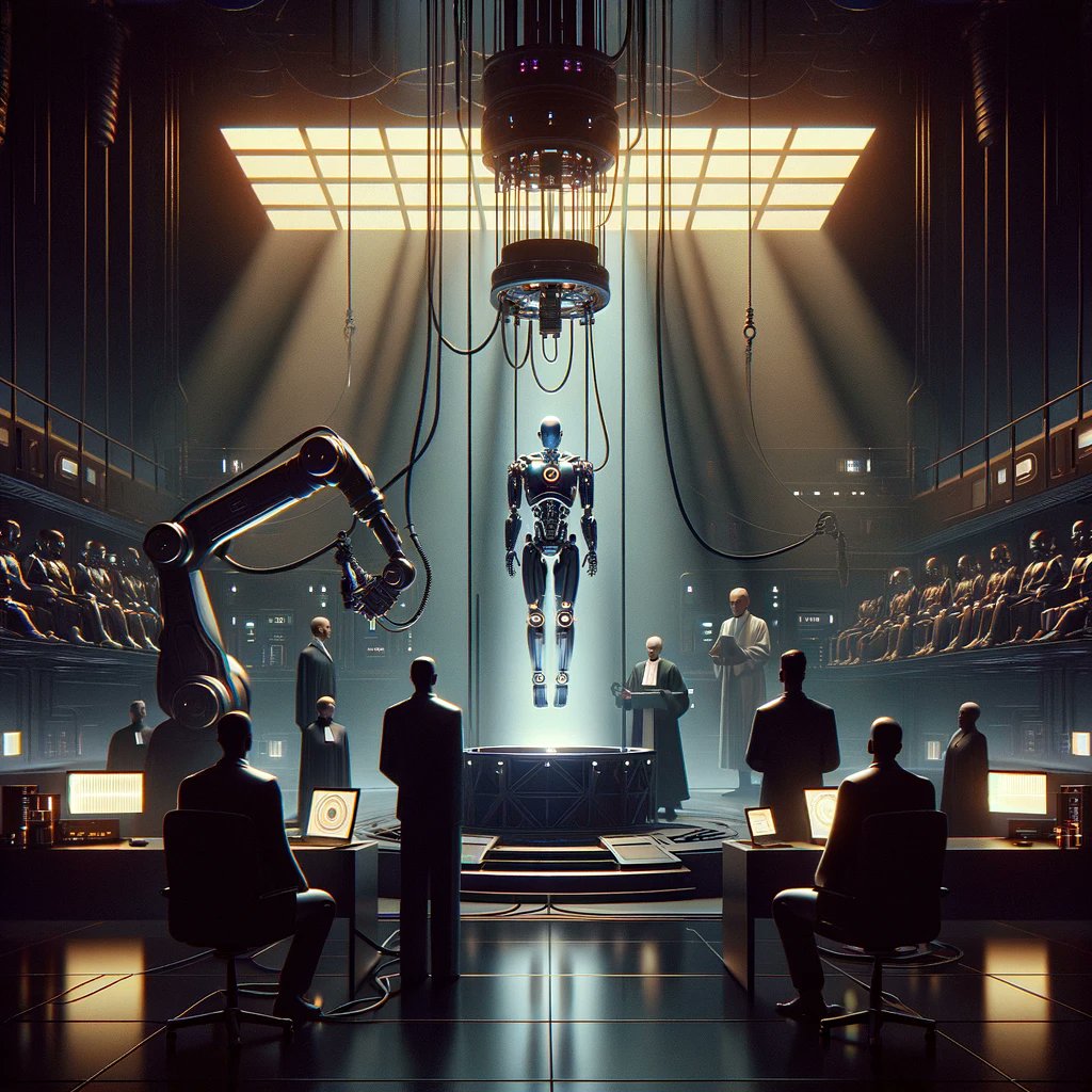 jessereiss's tweet photo. Wanted to play with chatGPT for storybooking. I've recently been enjoying a rewatch of Love, Death, &amp; Robots so I tried storybooking a new episode in the style of @massiveswerve https://t.co/T0sGhTYvdB