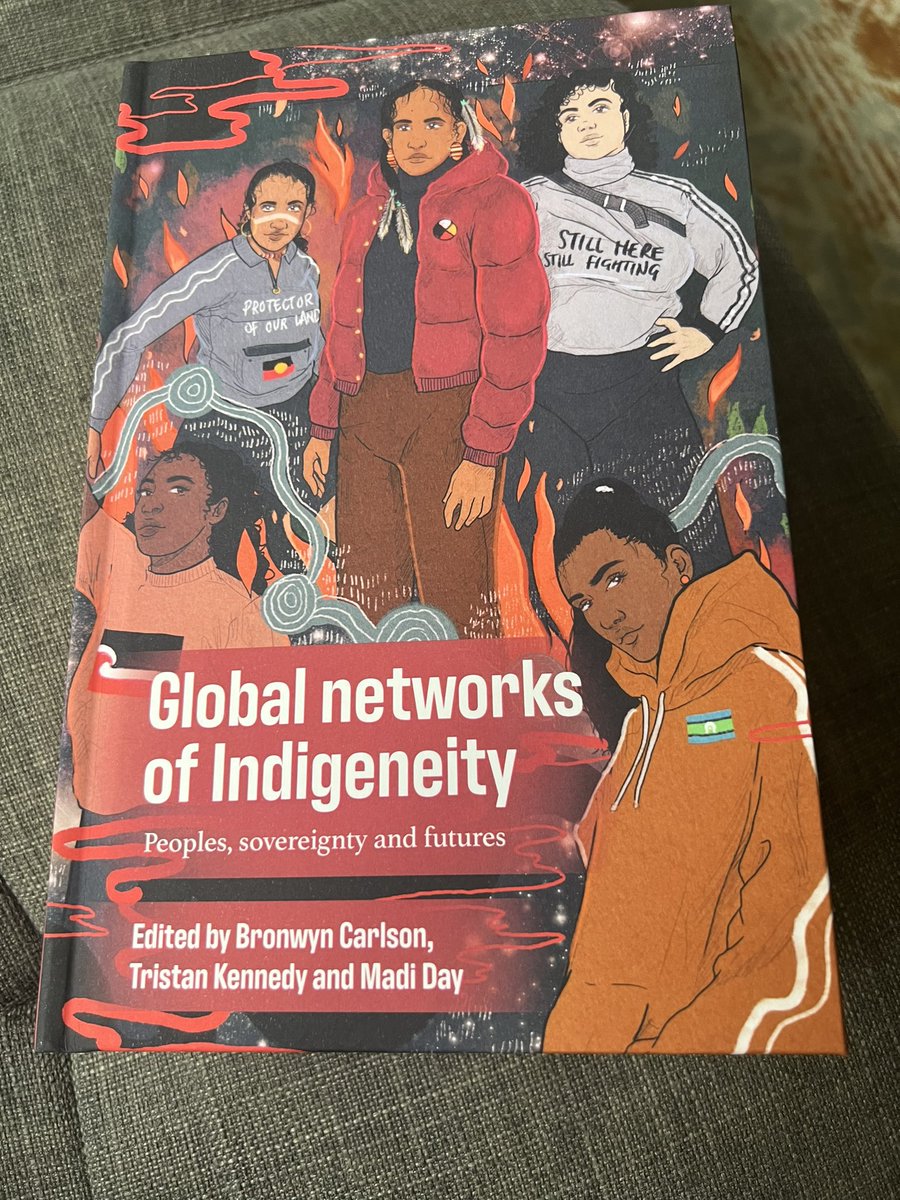 My copy came in the 📭 today!

I raise my hands up to Indigenous Non-Binary Scholars for engaging in an example of radical relationality for this chapter! 

🫶🏾🖤❤️💛🏳️‍⚧️

#Futures #Intergenerational 
#Indigenous #NonBinary #Mob #Community