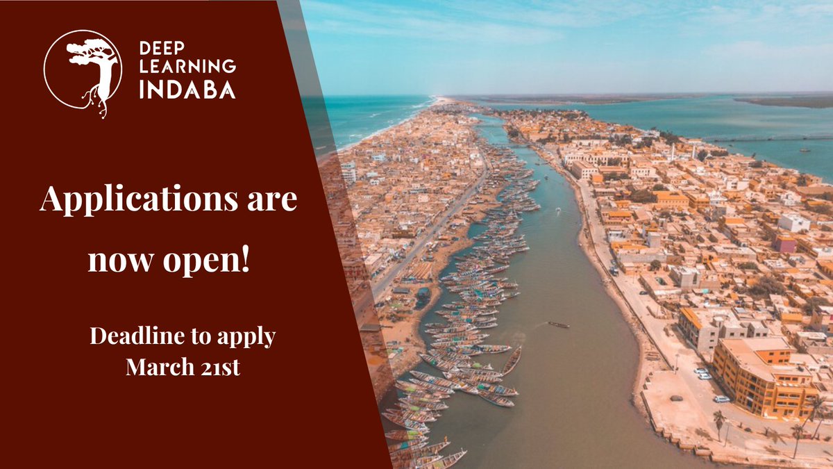 🪘Applications are OPEN 🪘

We are excited to open the applications for the annual meeting of the African machine learning and AI community: Deep Learning Indaba ! 💫

Apply before the 21st of March 2024, 23:59:59 UTC 🗓️

Link to apply 👉deeplearningindaba.com/2024/

#DLI2024