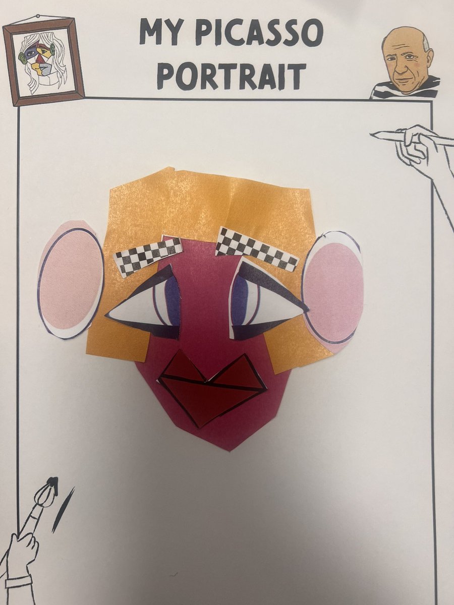 In Art club today the children were creating portraits inspired by Pablo Picasso!👩‍🎨🧑‍🎨 #educationwithcharacter
