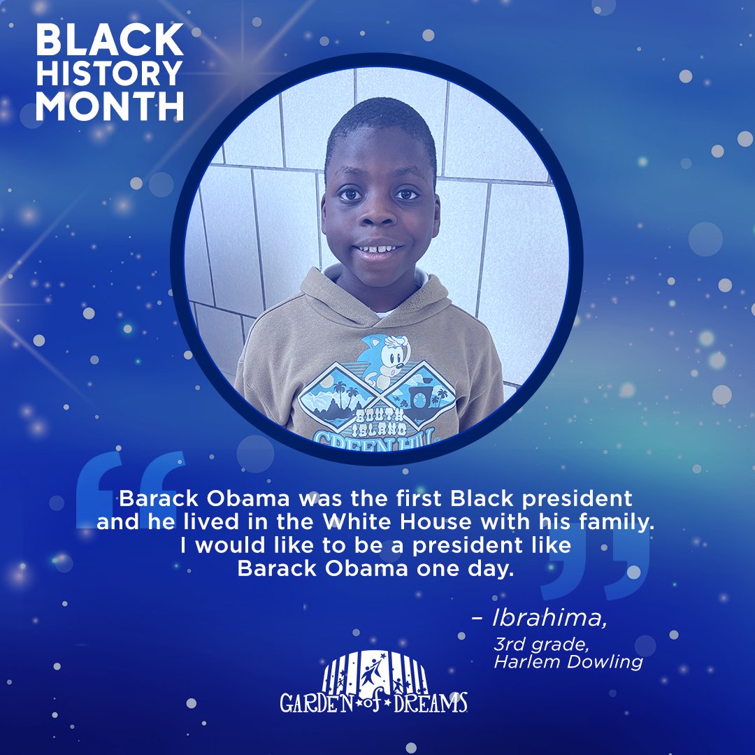 Today, on the final day of #BlackHistoryMonth, we are spotlighting Ibrahima from @harlemdowling as he shares the figure from Black History that inspires him the most. We look forward to continuing to cultivate the dreams of young people like Ibrahima all year long! 💙