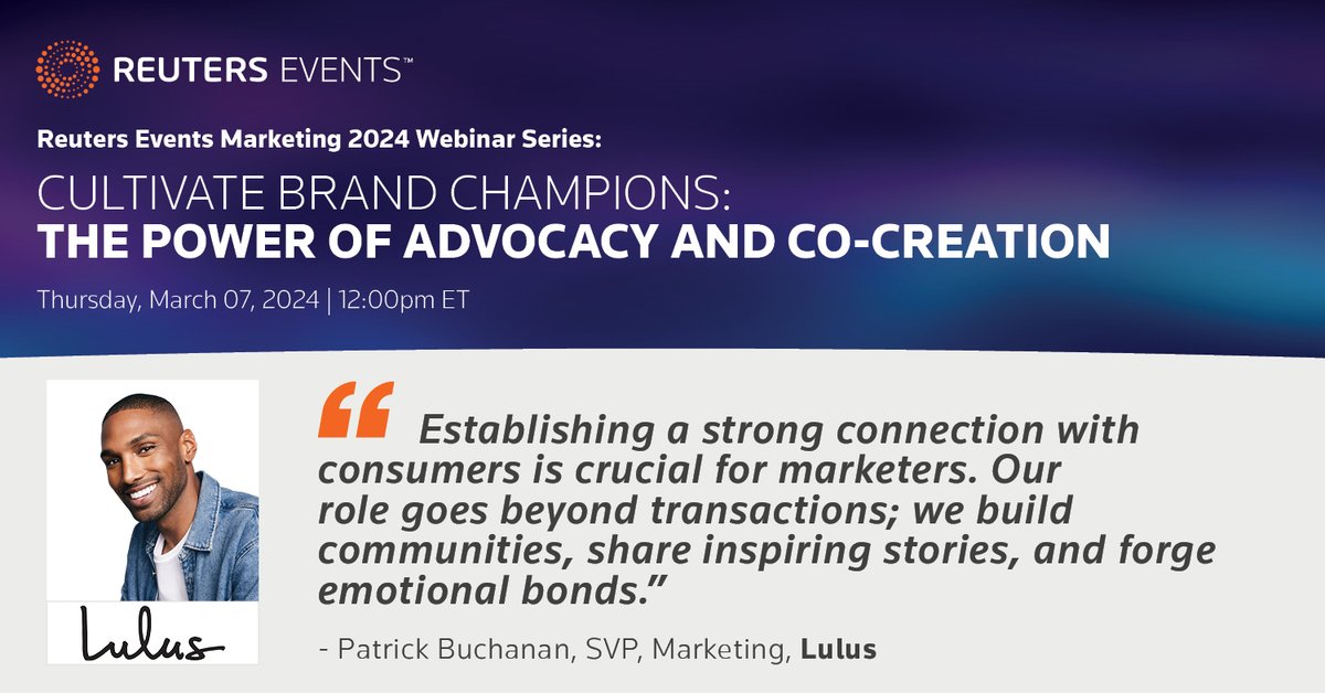 "Our role goes beyond transactions; we build communities, share inspiring stories, and forge emotional bonds." - Patrick Buchanan discusses connecting with consumers on a deeper, more personal level 
➡Register for the live webinar discussion lnkd.in/epCJXD_s