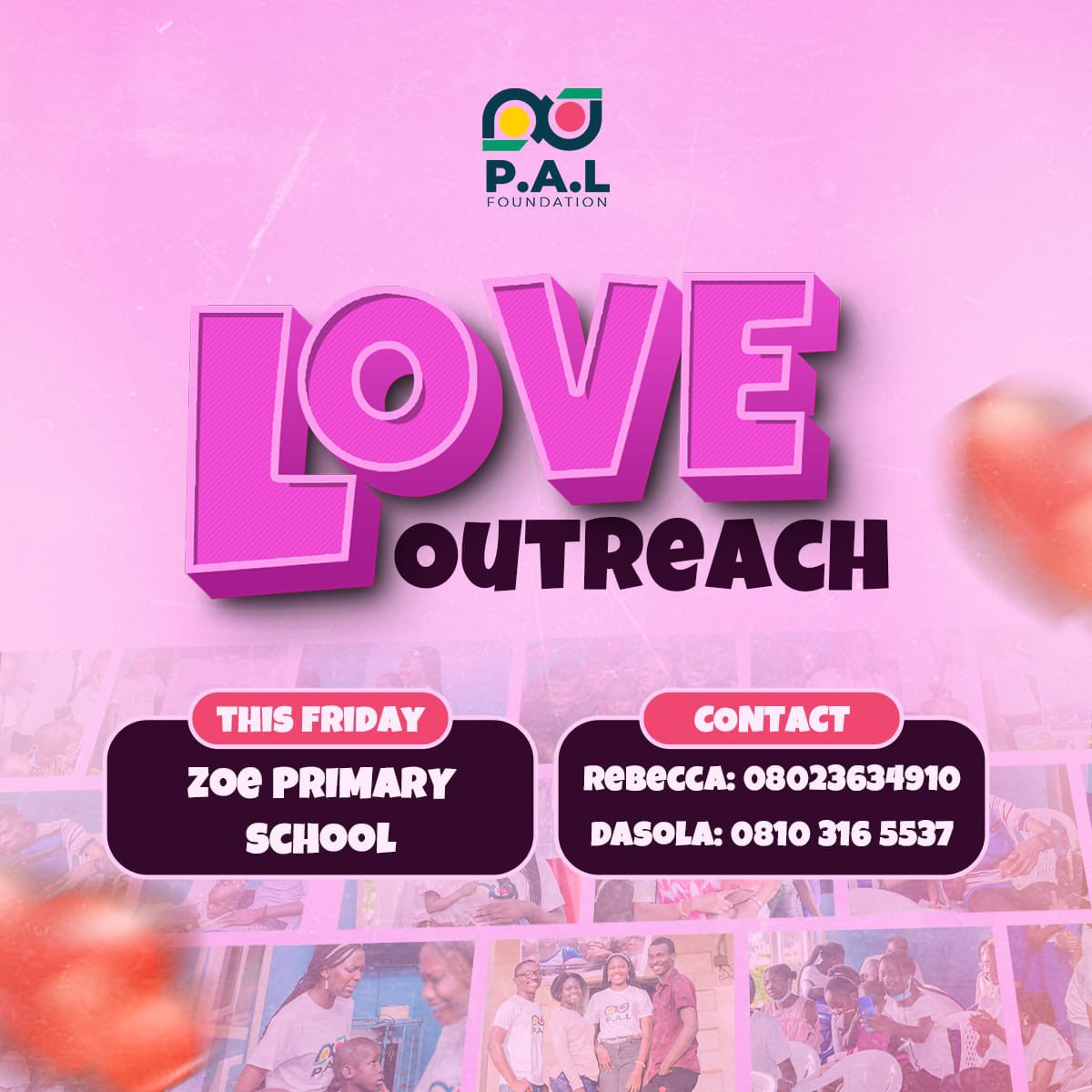 palfoundationng's tweet image. Love outreach is tomorrow☺️🤭
Swipe to see the beautiful love notes our team of volunteers designed for the children.
Tomorrow, we’ll be spreading and teaching love to the children of Zoe primary school, Ogbomoso.

#outreach #ogbomoso #valentine #pal #love #peace #palfoundation