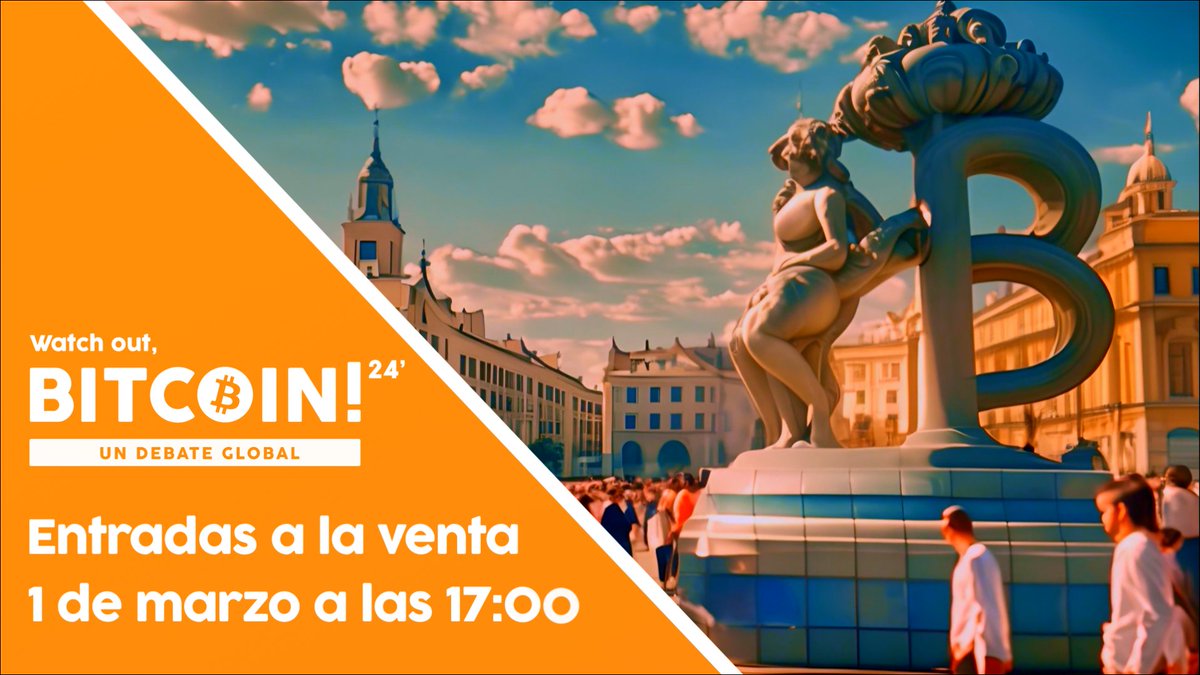 ⚠️¡Programen sus alarmas! ⚠️

Mañana 1 de marzo a las 17:00 (hora España peninsular) saldrán a la venta las entradas de #WoB24 en nuestra página wobitcoin.org

Se podrán pagar en Fiat y #Bitcoin (LN y on-chain)