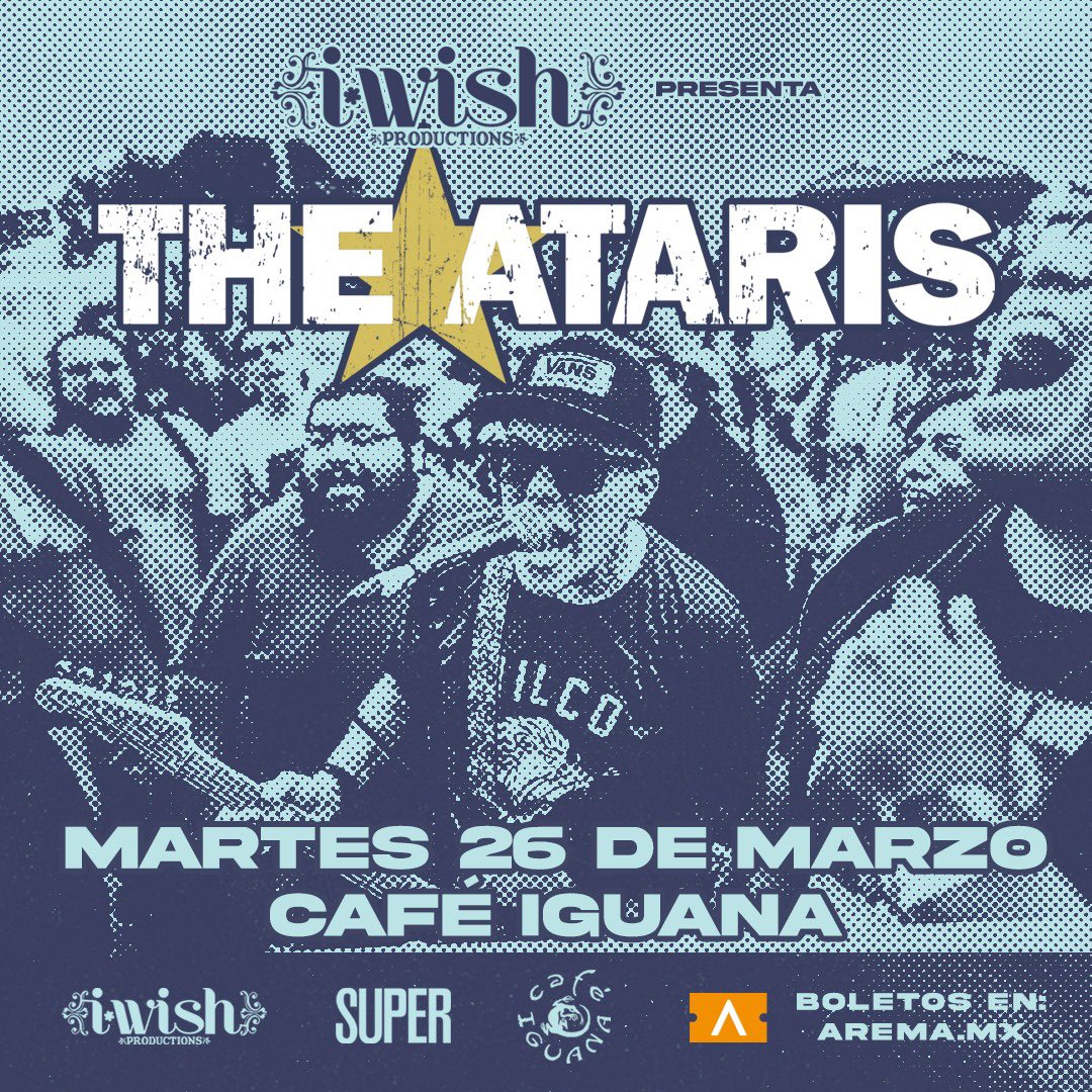 ZepedaBros (@zepedabros) on Twitter photo La gran banda de punk rock <a href="/theataris/">The Ataris</a> 🎸 regresa a México y su próxima presentación será en tierras regias el martes 26 de marzo en el <a href="/CAFEIGUANAMX/">CAFE IGUANA</a>. ¡No se lo pueden perder! 🔥
Boletos disponibles 🎫 en <a href="/aremamx/">AREMA</a> La gran banda de punk rock <a href="/theataris/">The Ataris</a> 🎸 regresa a México y su próxima presentación será en tierras regias el martes 26 de marzo en el <a href="/CAFEIGUANAMX/">CAFE IGUANA</a>. ¡No se lo pueden perder! 🔥
Boletos disponibles 🎫 en <a href="/aremamx/">AREMA</a>