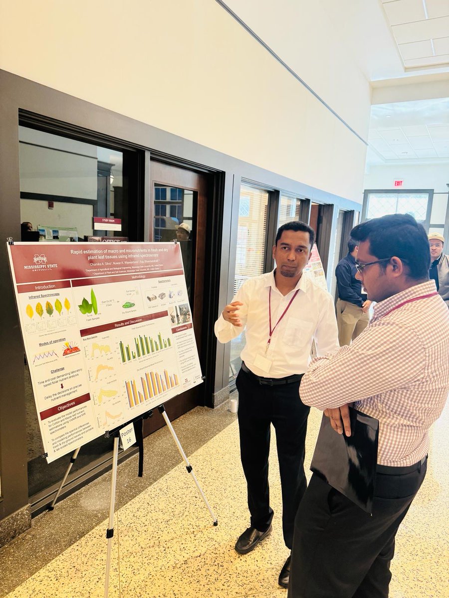 APSS Lab (@apsslab) on Twitter photo Praveen Amarasignhe and Chamika Silva from APSS Lab presented their research findings at the Spring 2024 Graduate Research Symposium
<a href="/MSStateGrads/">Mississippi State Graduate School</a> <a href="/msstate_gsa/">Graduate Student Association - MSU</a> <a href="/MSState_ABE/">MS State Agricultural and Biological Engineering</a> Praveen Amarasignhe and Chamika Silva from APSS Lab presented their research findings at the Spring 2024 Graduate Research Symposium
<a href="/MSStateGrads/">Mississippi State Graduate School</a> <a href="/msstate_gsa/">Graduate Student Association - MSU</a> <a href="/MSState_ABE/">MS State Agricultural and Biological Engineering</a>