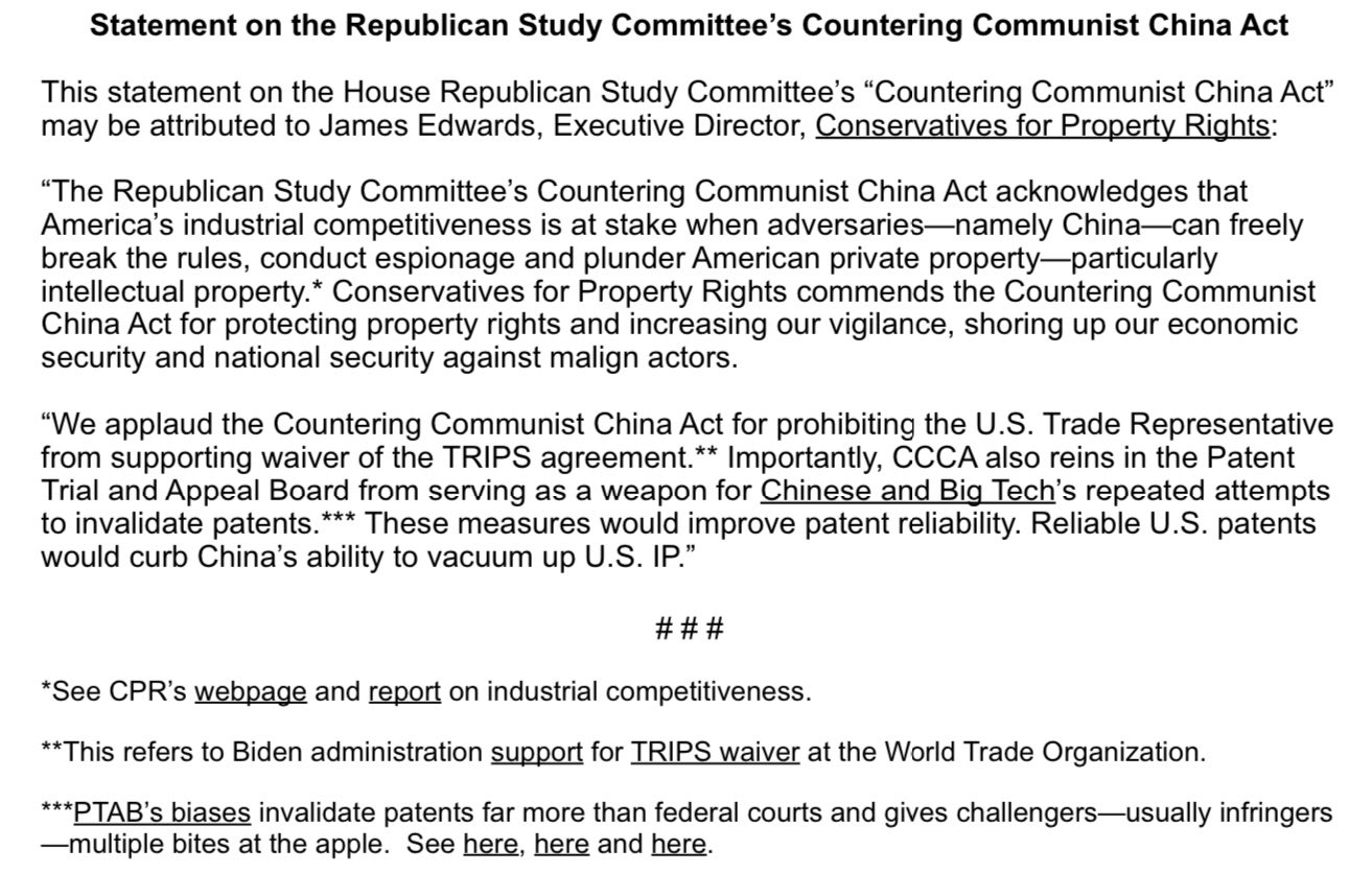 Conservatives for Property Rights on X: &ldquo;Read our statement in 