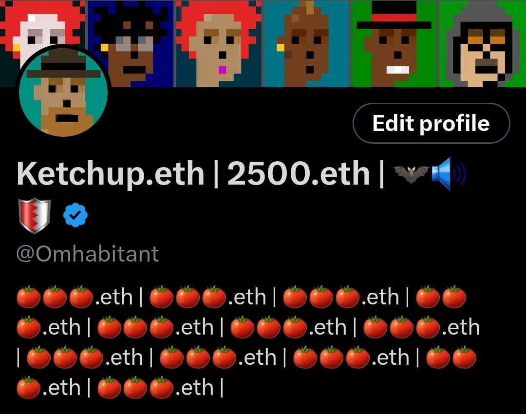 I just realized that if i start making 🍅.🍅🍅🍅.eth,
🍅🍅.🍅🍅🍅.eth, and so on, subdomains from 🍅🍅🍅.eth, I can have an endless supply of 🍅🍅🍅.

A little gas and renewals for the parent domain, but in exchange for 🍅🍅🍅 abundance, that sounds like a great deal.
#ethmoji