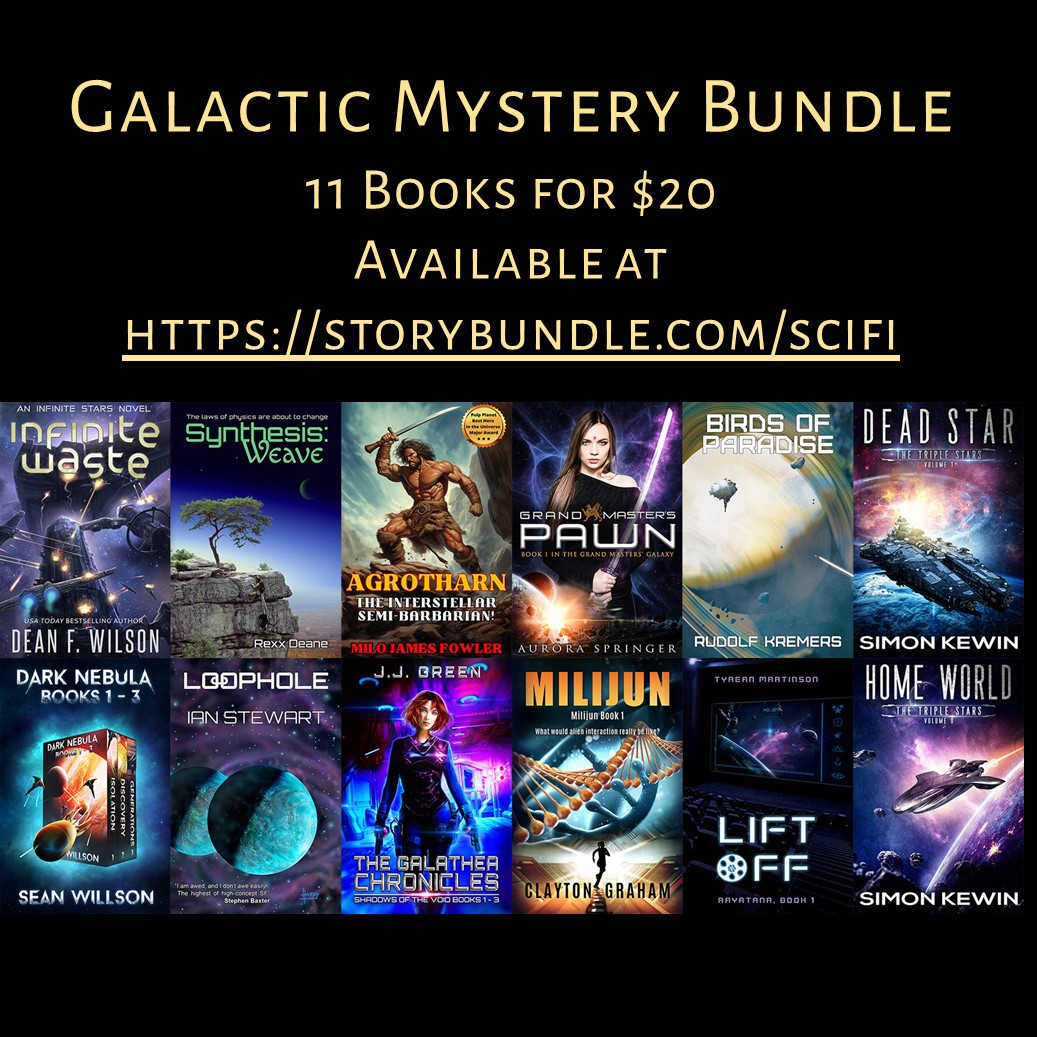 Discover ancient interstellar secrets, mythical alien races and mind-blowing technologies! Grab your copy of the Galactic Mystery Bundle of 11 awe-inspiring novels at storybundle.com/scifi.