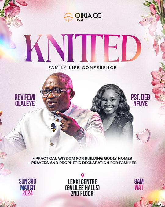 sunnycode10's tweet image. My family members are the most important people to me and I love learning to connect with them. This Sunday, Rev’d Femi Olaleye will be leading us at Lekki for a family conference themed 'Knitted'. I can’t wait to see you ❤️
#myoikia