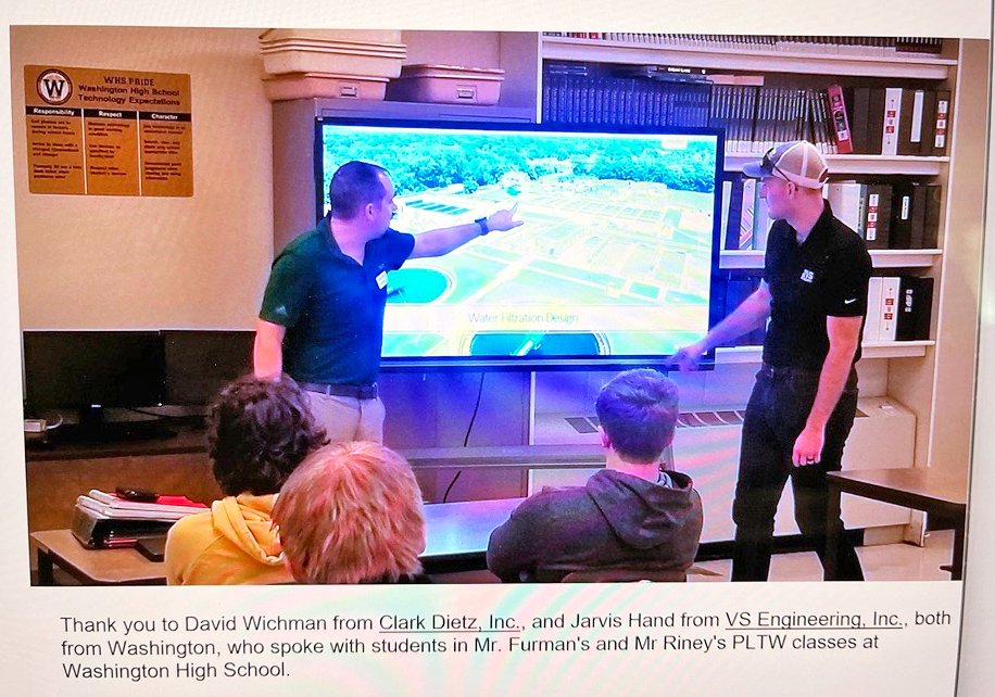 VSEngineering's tweet image. Jarvis Hand &amp;amp; David Wichman of @ClarkDietz featured in @washhs newsletter, inspiring with #EWeek2024 presentation. Jarvis shared recent projects in construction admin, vertical structure &amp;amp; bridge design. #EngineeringInAction #VSVision