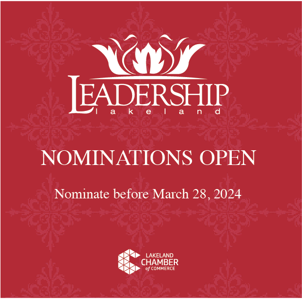 Leadership Lakeland Nominations for Class XLI are open!
Nominate here: form.jotform.com/240565561241149