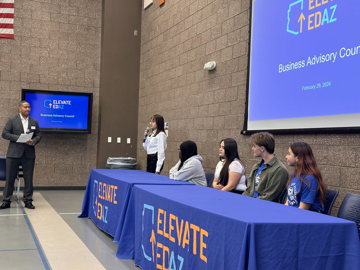 Jennifer Mellor (@jmellorgpc) on Twitter photo ElevateEdAZ students are amazing and inspiring. These young individuals are sharing the value of CTE at our first in-person Business Advisory Council! <a href="/ElevateEdAZ/">ElevateEdAZ</a> ElevateEdAZ students are amazing and inspiring. These young individuals are sharing the value of CTE at our first in-person Business Advisory Council! <a href="/ElevateEdAZ/">ElevateEdAZ</a>