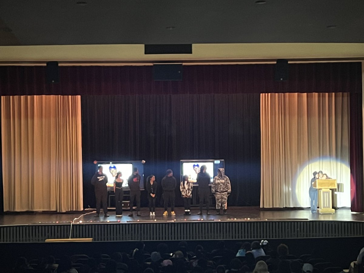 What a great way to end February with a Black History Month assembly. 100% student voice….100% student lend. #chs_trojanpride