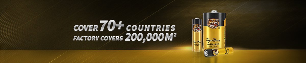 tigerheadchina's tweet photo. Unlock boundless possibilities with Tiger Head alkaline batteries – revered in over 70 countries! 🌐🔋 With our vast 200,000m² factory guaranteeing top-tier quality for your devices, delve into the global benchmark at https://t.co/dknH4OnIR5 🌟 #TigerHeadEnergy #AlkalineBattery https://t.co/CAXUNYMLYr