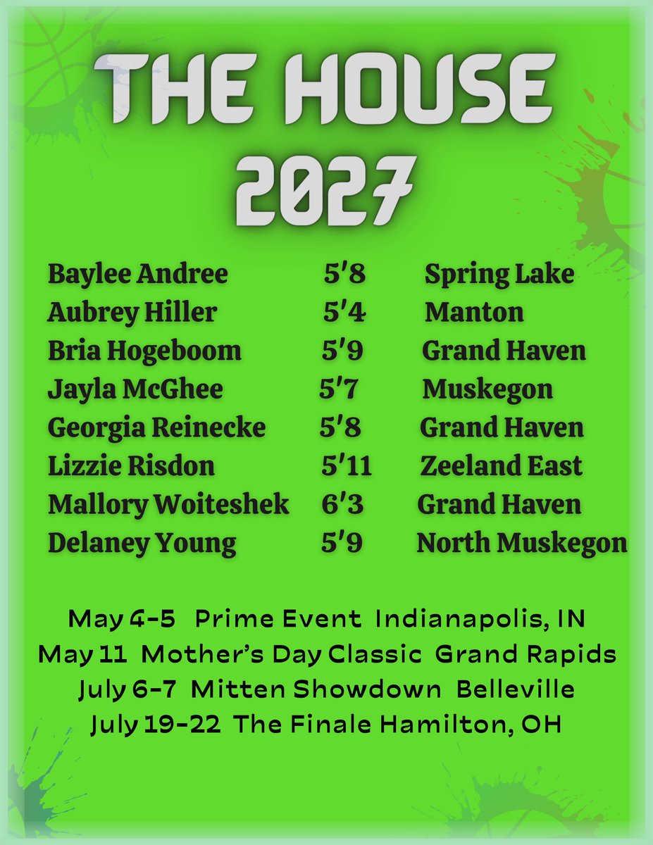 TheHouse2027 (@thehouse2027gbb) on Twitter photo While our young ladies are getting ready for the State tourney with their school teams, we are excited to announce The House 2027 roster and schedule. Expecting big things again this spring/summer!
<a href="/MichHSBball/">Mich HS Bball</a>
<a href="/pgh_Danyle/">PrepGirlsHoopsDanyle</a>
<a href="/M_B_A_Bball/">MBA Basketball</a>
<a href="/LBInsider/">Jason Wilkins (Wilkins Report)</a>
<a href="/SelectEventsBB/">Select Events Basketball</a> While our young ladies are getting ready for the State tourney with their school teams, we are excited to announce The House 2027 roster and schedule. Expecting big things again this spring/summer!
<a href="/MichHSBball/">Mich HS Bball</a>
<a href="/pgh_Danyle/">PrepGirlsHoopsDanyle</a>
<a href="/M_B_A_Bball/">MBA Basketball</a>
<a href="/LBInsider/">Jason Wilkins (Wilkins Report)</a>
<a href="/SelectEventsBB/">Select Events Basketball</a>