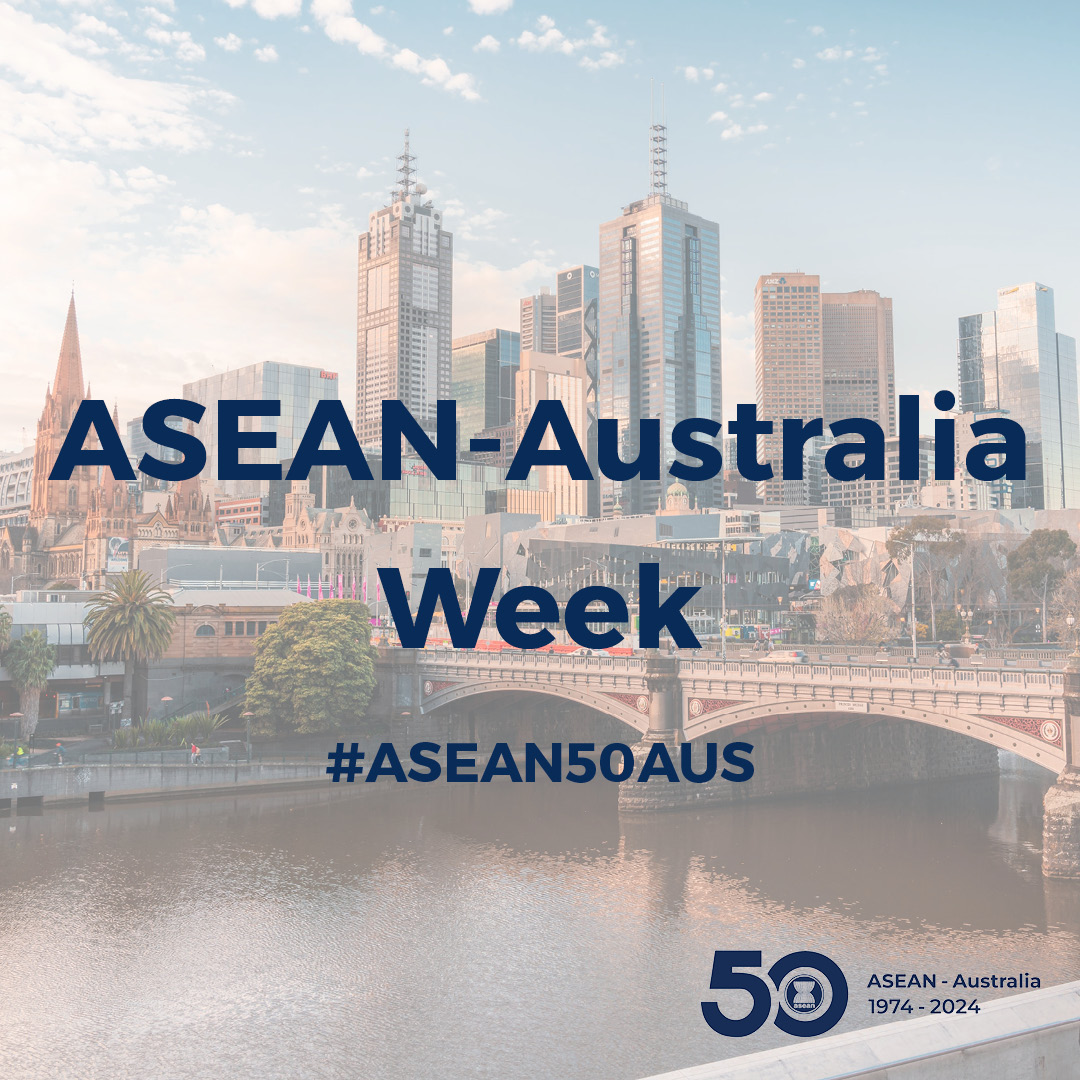 pmc_gov_au's tweet photo. Today marks the start of ASEAN-Australia Week!

This week celebrates 🇦🇺’s relationship with #ASEAN, with a program of academic, cultural, educational and business events.

More at https://t.co/9VKiNVWhmV

#ASEAN50AUS https://t.co/gDL4ZBRSQx