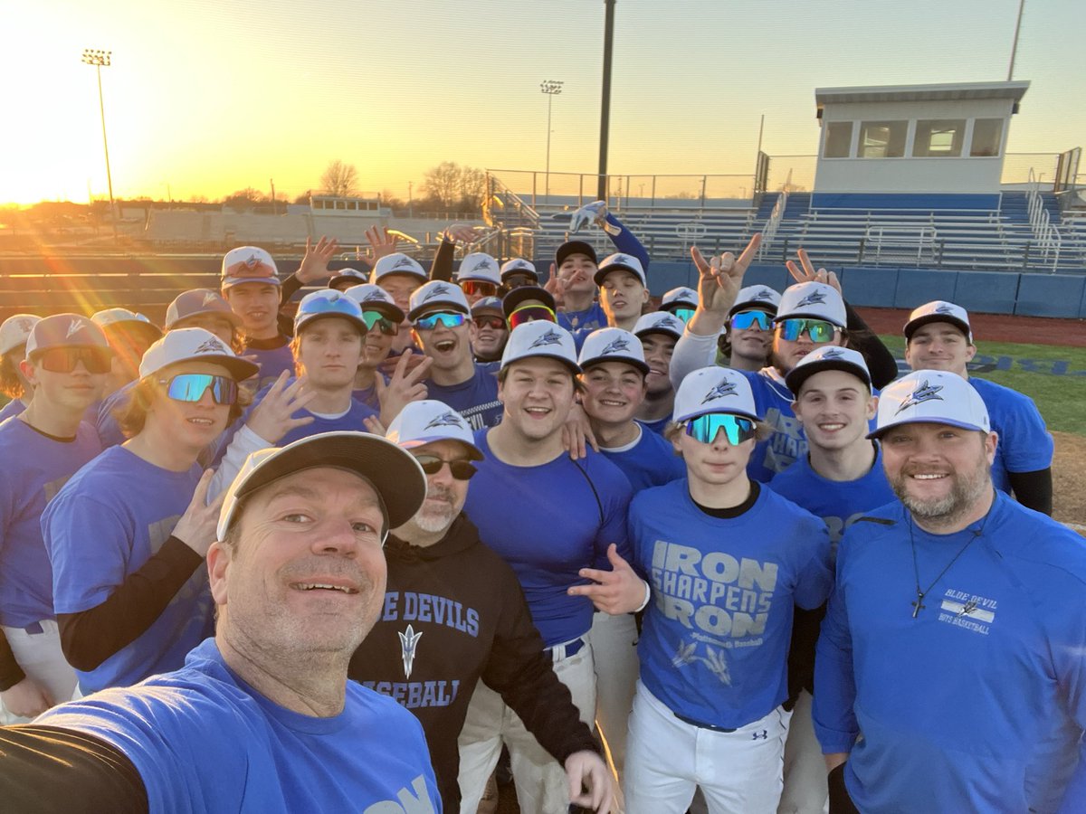 Blue Devils getting after it tonight. What a great group of guys!!! 
IRON SHARPENS IRON