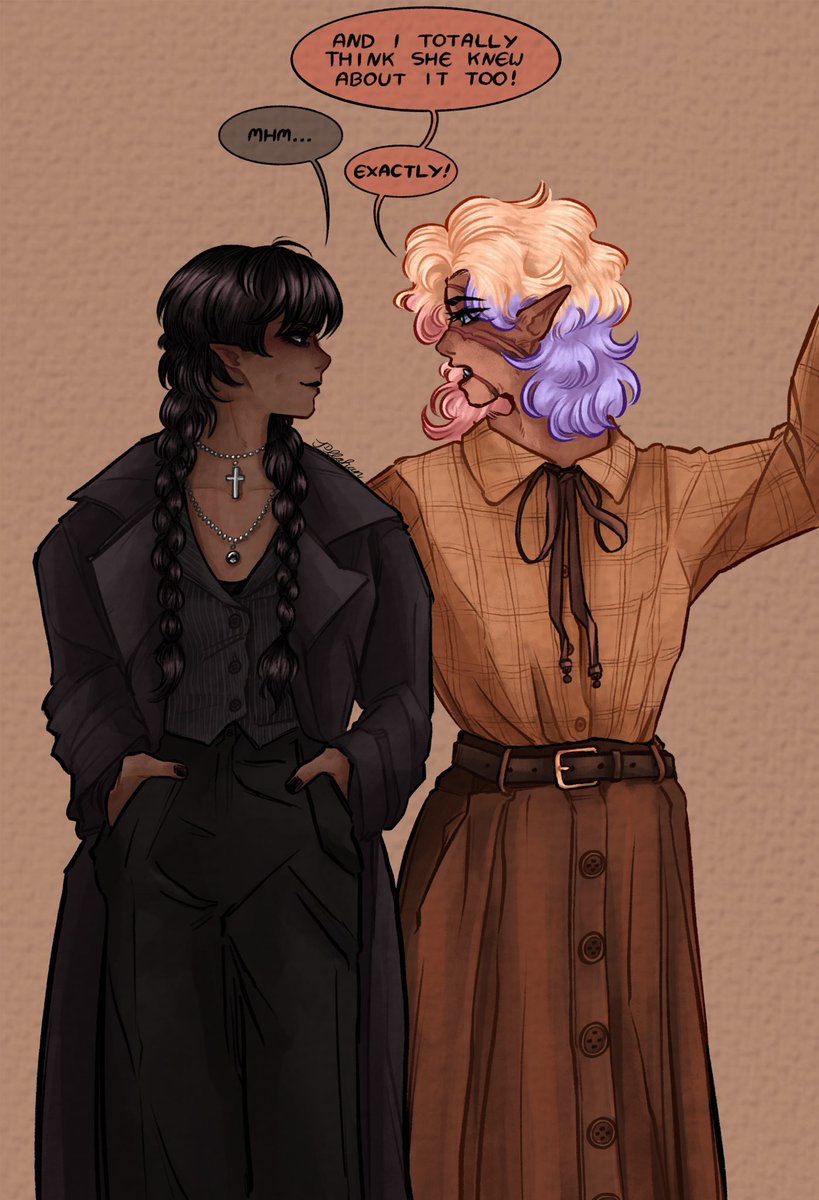d_llahanspade's tweet photo. Gossiping in the back of the library.
Might do a background sometime, but for now I’m real happy with the outcome.

#wenclair #wenclairfanart https://t.co/XQtPpdfNIk