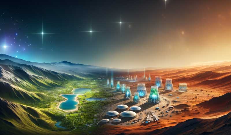 JGFermart's tweet photo. "On #Mars as it is on Earth: #Bioinspired technologies for sustainability on Earth are paving the way for a new era of #space exploration." The Biomaterial Age is not a return to our roots but a leap forward to a new technological age. https://t.co/7VoLhFE998 https://t.co/64Iud6oZVr