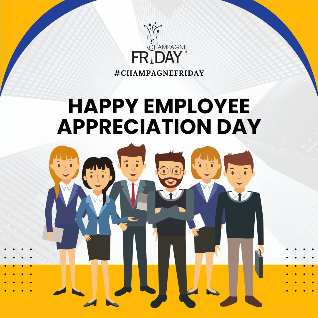 ClintSwindall's tweet photo. Raise a glass to your all-important employees on this Champagne Friday! It’s National Employee Appreciation Day, which means it’s the perfect time to celebrate them.

#employees #Celebrate #ChampagneFriday #EmployeeAppreciation #EmployeeAppreciationDay https://t.co/fKWYzSyZsR