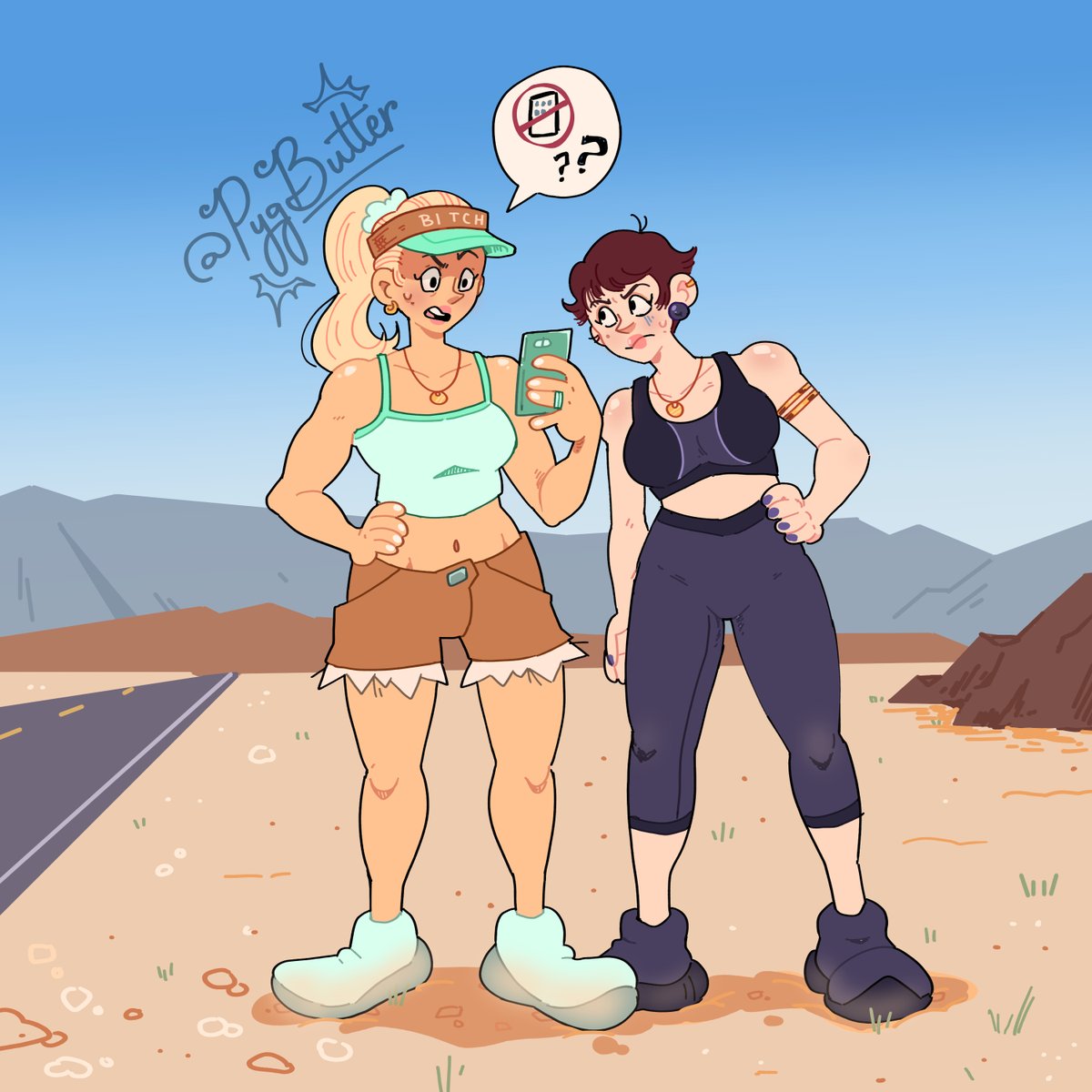 PygButter's tweet photo. Drew some fanart of Lilith and Eve from "Hve you heard of the Left Right game?". Just heard it on @Creepcastactual :3 Can't wait to hear the rest. These are my babies, and I love them https://t.co/2GVQhZF1k3