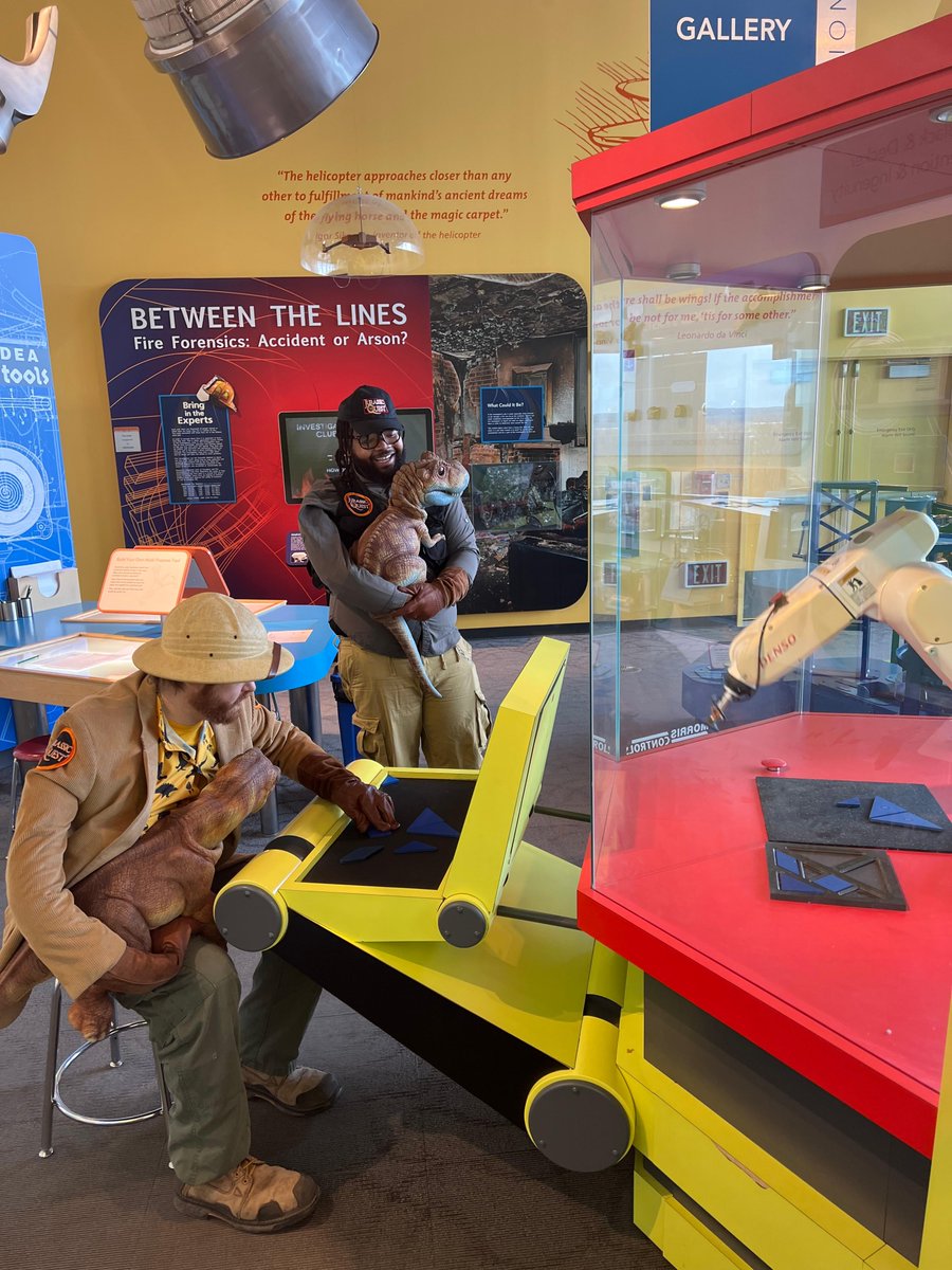 Prehistoric Nick and Dino Trainer Suave had the best time at the Connecticut Science Center in Hartford, CT, along with Cammie the Camarasaurus and Tyson the baby T. rex!