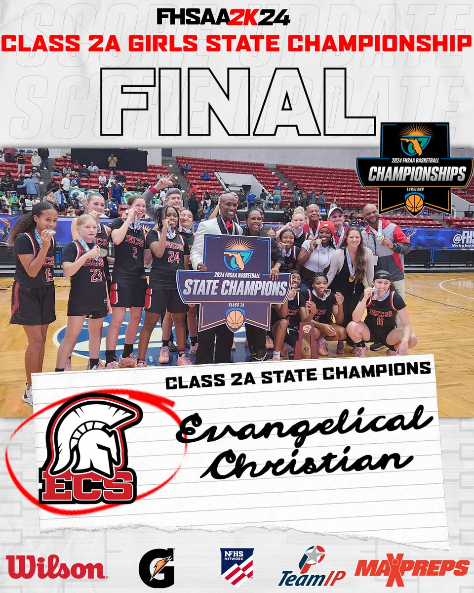 FHSAA (@fhsaa) on Twitter photo Congratulations to our #Class2A Girls State Champions!
Evangelical Christian School!!!
<a href="/ECSsports/">ECS Sports</a> #FHSAA #CLASS2A #ChampionsMadeHere Congratulations to our #Class2A Girls State Champions!
Evangelical Christian School!!!
<a href="/ECSsports/">ECS Sports</a> #FHSAA #CLASS2A #ChampionsMadeHere