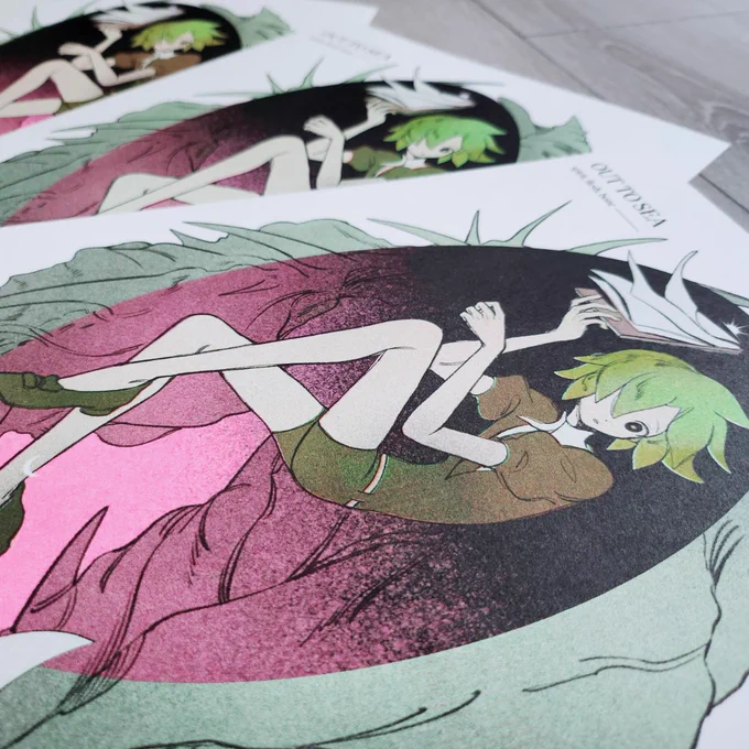 baby's first time making riso prints  shop reopens on march 3!! 
