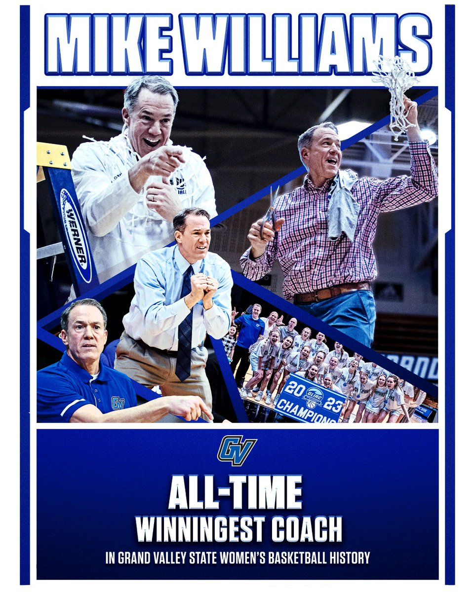 The GOAT! 🐐

With tonight's victory, Mike Williams picked up the 234th win as the head coach of GVSU, giving him the most in program history! 

#AnchorUp