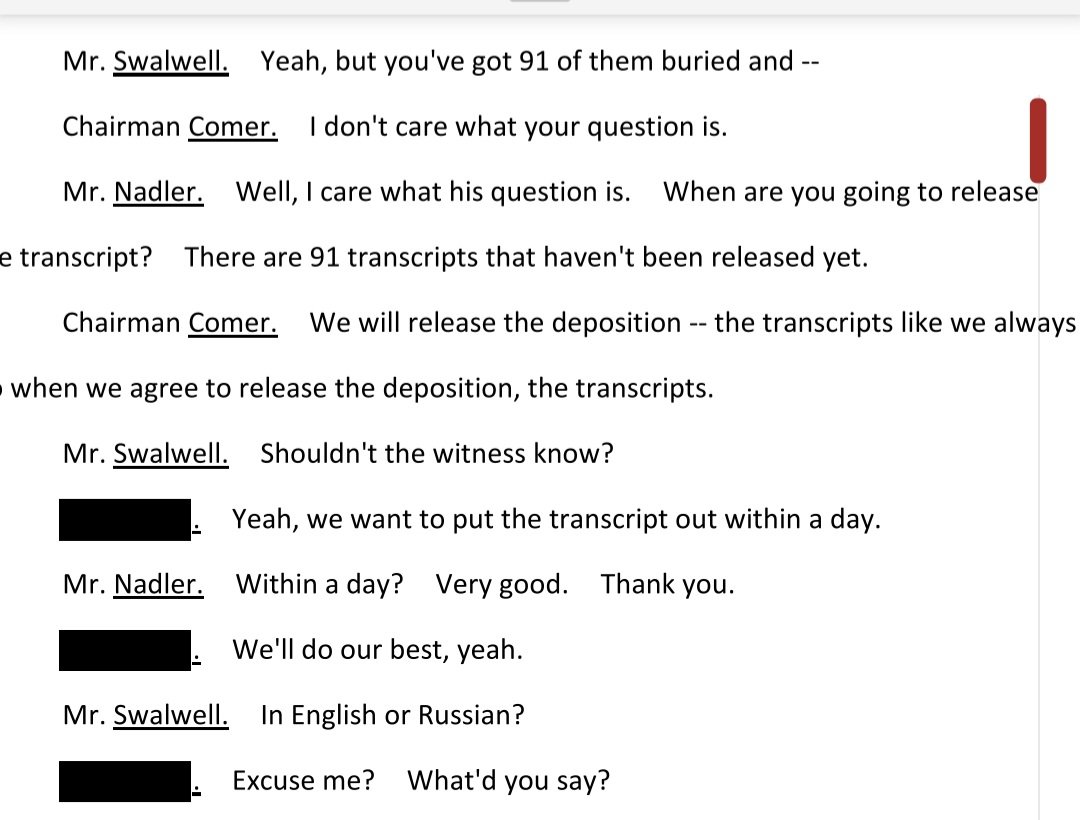 Eric Swalwell's remarks at Hunter Biden hearing. Im dying! 🤣🤣