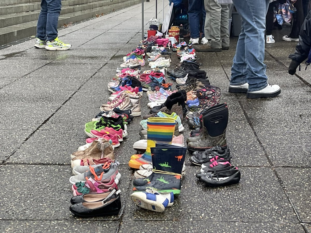 You can’t truly appreciate the impact this makes being here in Olympia with the families lies and advocates for change in WA State foster system legislation…the shoes… #saveoukids