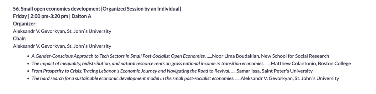 Come join us tomorrow at 2PM at the #EEA24 for a conversation on small open economy development models eea.mymeetingsavvy.net/program | @NSSRNews grads! @ROKE_Elgar @ReviewofPE