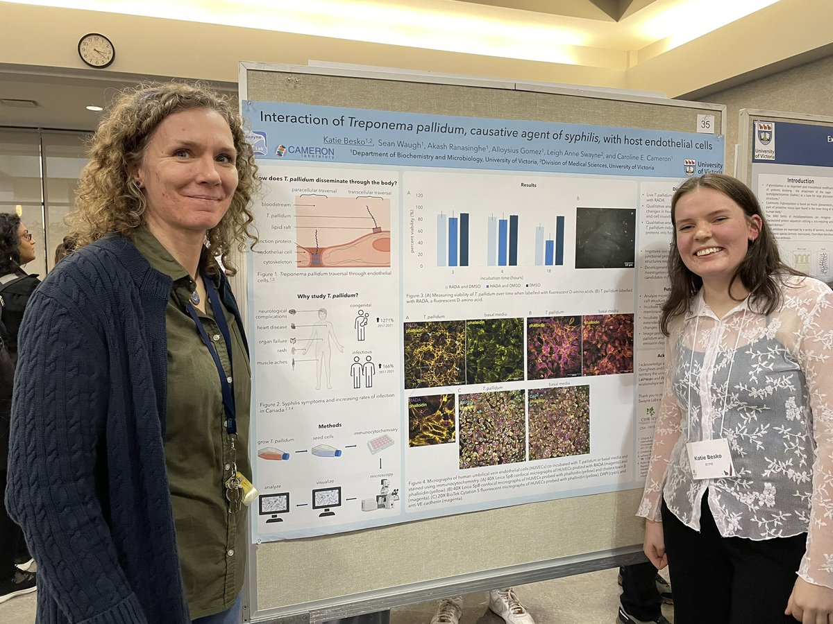 dr_swayne's tweet photo. Amazing #SwayneLab undergraduate researchers Mareya Valeva and Katie Besko gave outstanding @UVicScience Honours Fest presentations today on their collaborative work with @DrLARey and @CCameron0831! 
🔬🤩🙌
#neuroscience #cellbio #microscopy #research https://t.co/cKcyivGNi7