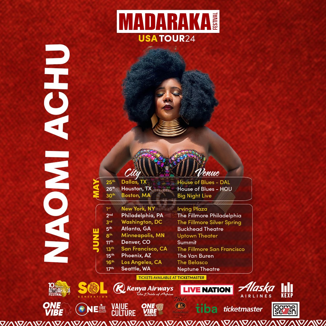 Your Madaraka Festival 2024 lineup is here!  Nyashinski, Eddy Kenzo, Naomi Achu, and more are taking the stage Live.  

Read the full blog post for more info 👉 capitalfm.co.ke/thesauce/its-o…

#MadarakaFestival2024 #Nyashinski #EddyKenzo #NaomiAchu #KenyanMusic
